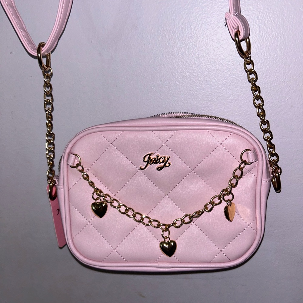 Juicy Couture Pink Quilted Crossbody Bag